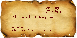 Pánczél Regina névjegykártya