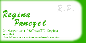 regina panczel business card